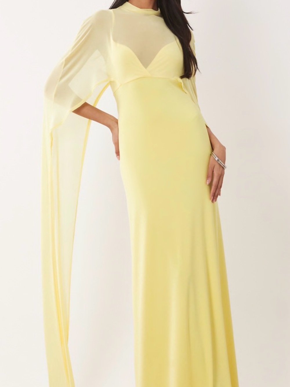 ASOS DESIGN exaggerated cape maxi dress